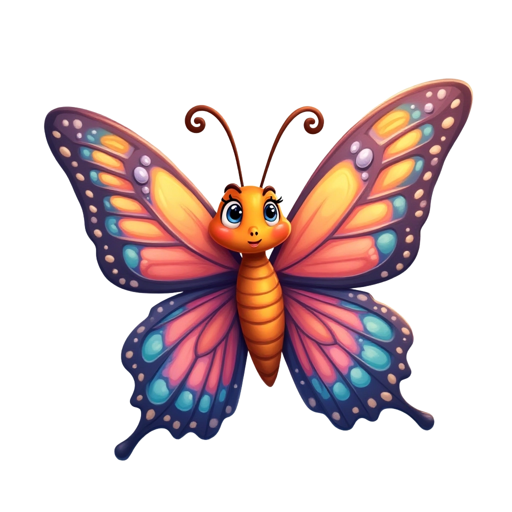 Colorful Cartoon Butterfly